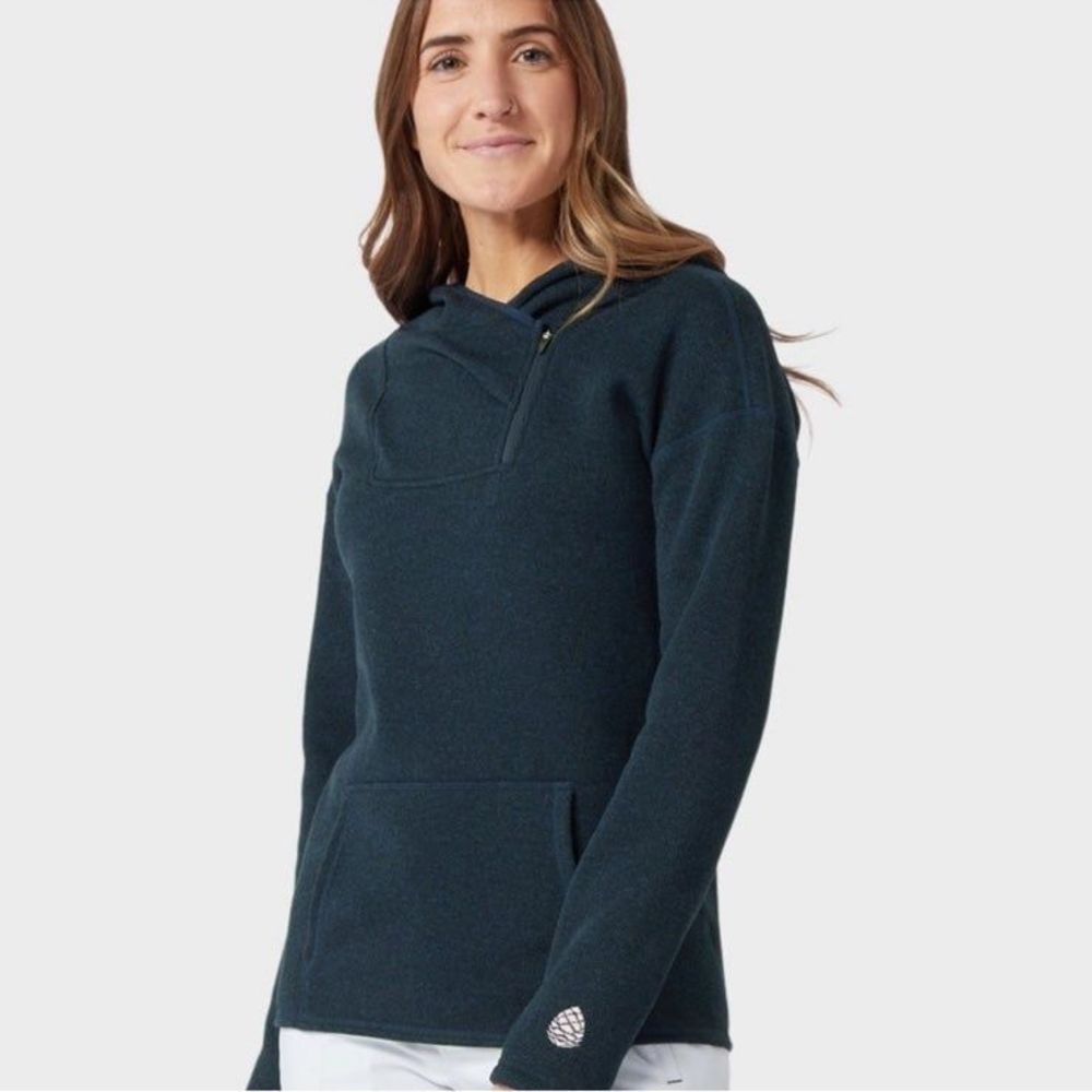 Stio Women's Dark Teal Hoodie fleece sweater
